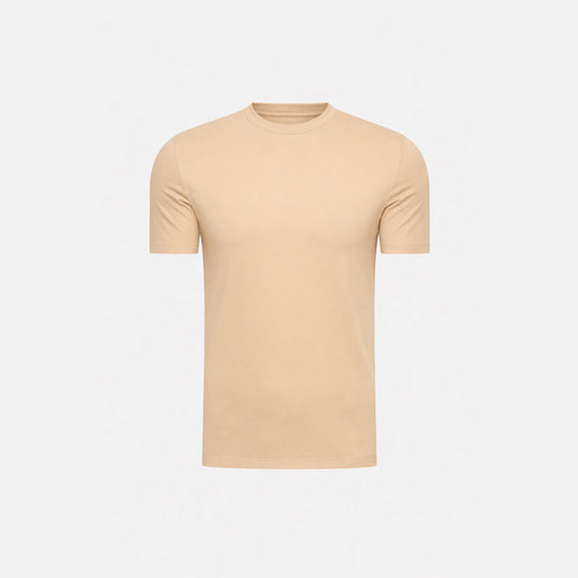 T-shirt Mercerise Signature — Beige