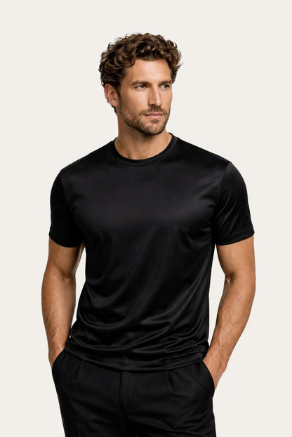 T-shirt Mercerise Signature — Noir